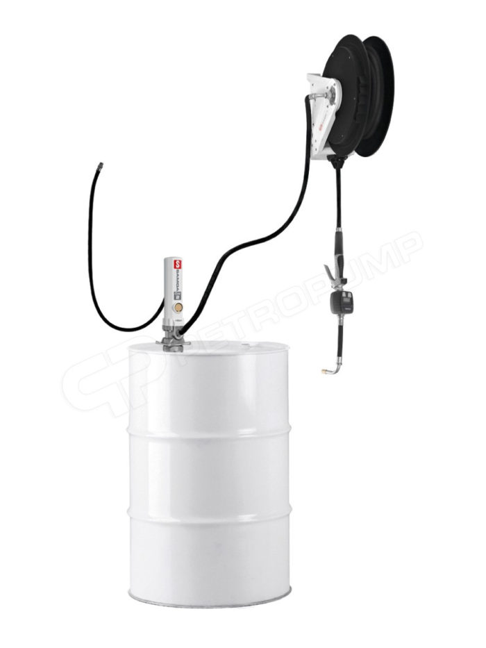Комплект для раздачи масла с насосом PM 2, катушкой и счетчиком для бочек 205 л - цена, заказать Насосное оборудование импортное