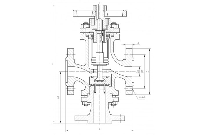 15с23п Клапан трехходовой сильфонный - цена, заказать Трубопроводная арматура